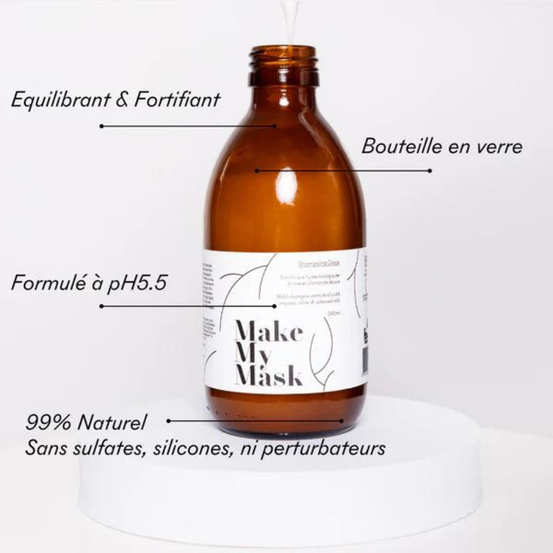 Shampoing Naturel pH5 - 240 ml - Makemymask - Made In France