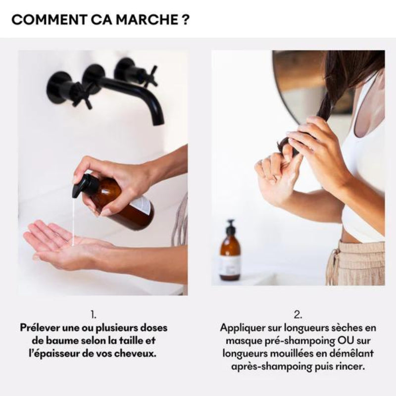 Baume Démêlant Naturel - 240 ml - MakeMyMask - Made In France