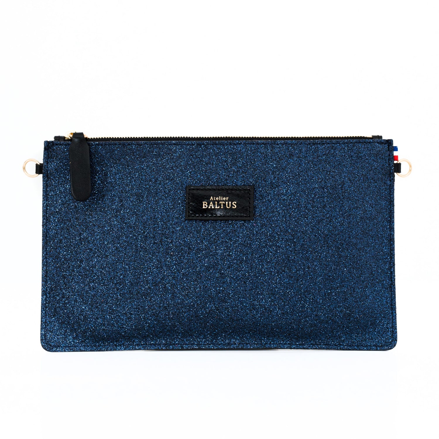 Pochette de soirée paillette bleu