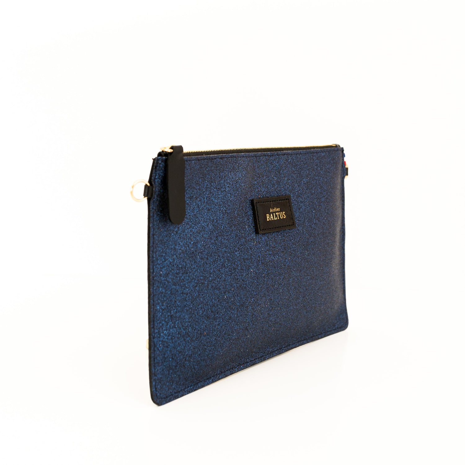 Pochette paillette bleu made in france