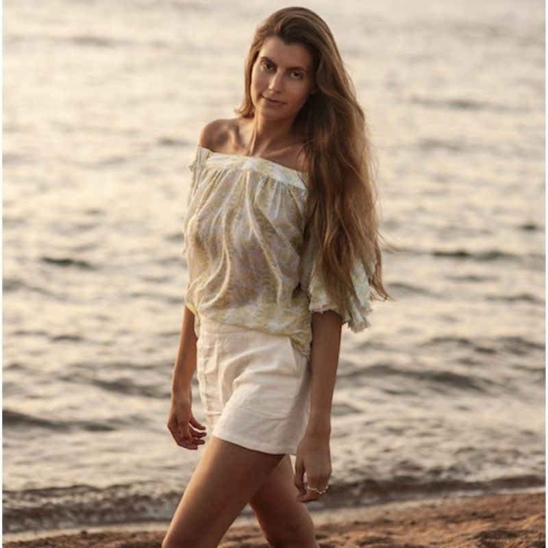 Short en lin bio "Lincandescent" femme