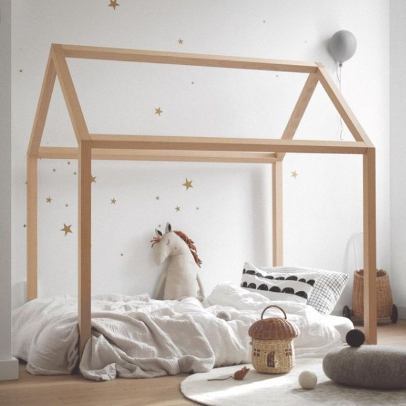 Lit Cabane en bois Montessori &quot;Petit Bambin&quot; 70x160