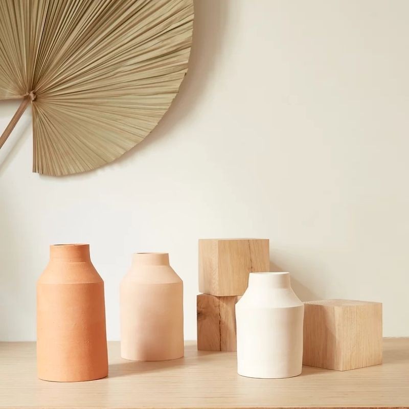 Vases en céramique &quot;peau de lait&quot;