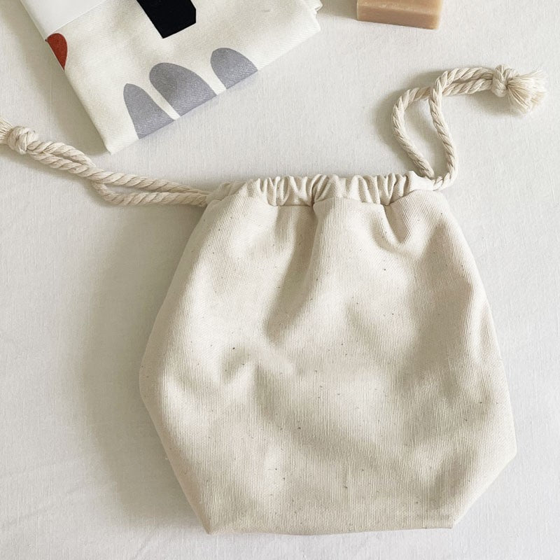 Pochon en coton naturel et macramé by ETHIQ