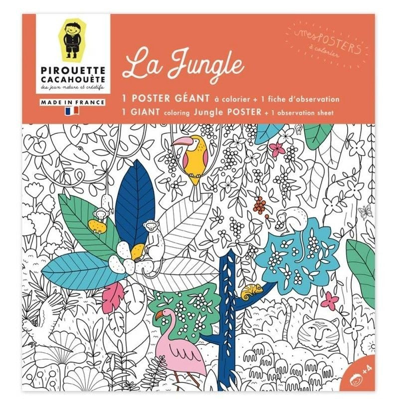 Poster Jungle à colorier