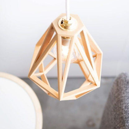 Suspension en bois - diamant Minimum design