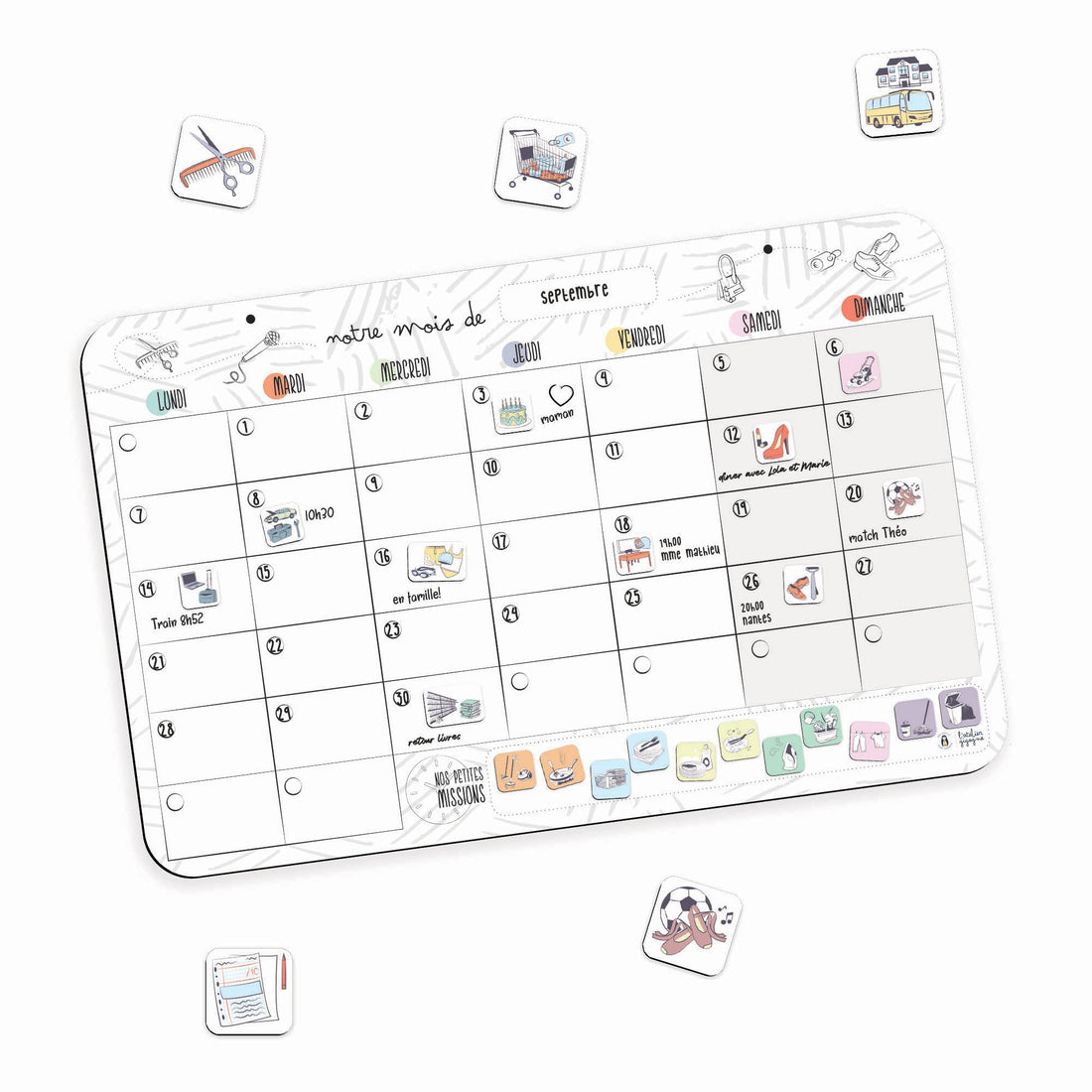 Organisateur familial mensuel