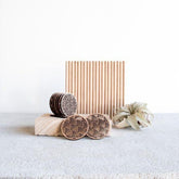 Dessous de verre en bois Fuji - Minimum design - Eco-responsable et Made in france