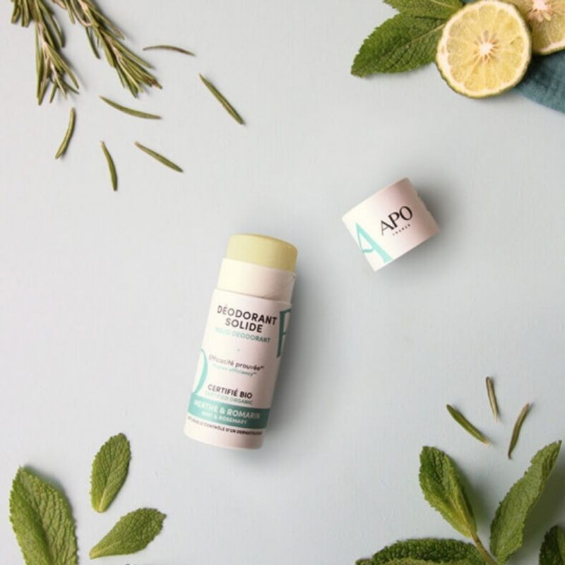 Déodorant solide en stick Fraicheur - APO France - zéro déchet made in france