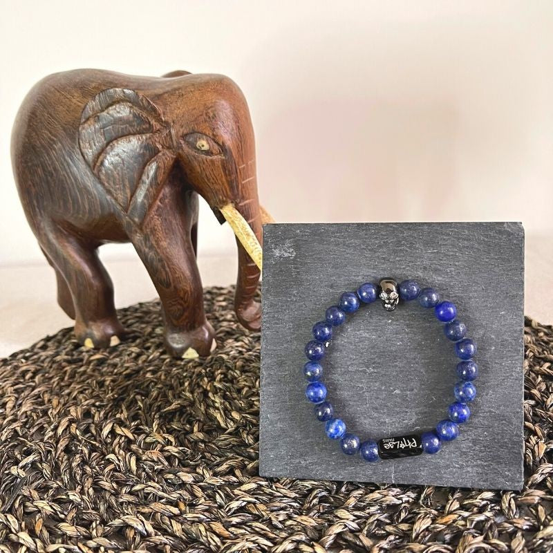 Bracelet bleu en lapis lazuli