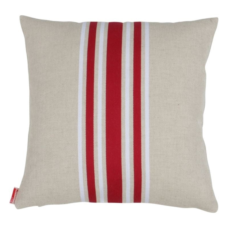 Coussin corda metis rouge/blanc