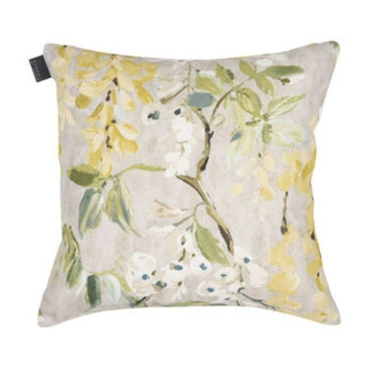 Coussin carré biface - collection Sauvelade écru / Fleurs - Artiga