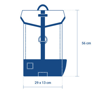 Sac à dos Dinghy Noir et cuir moutarde