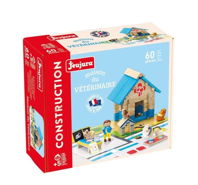 Maison en bois du Vétérinaire - Jeu de construction 60 pièces Jeu Jura
