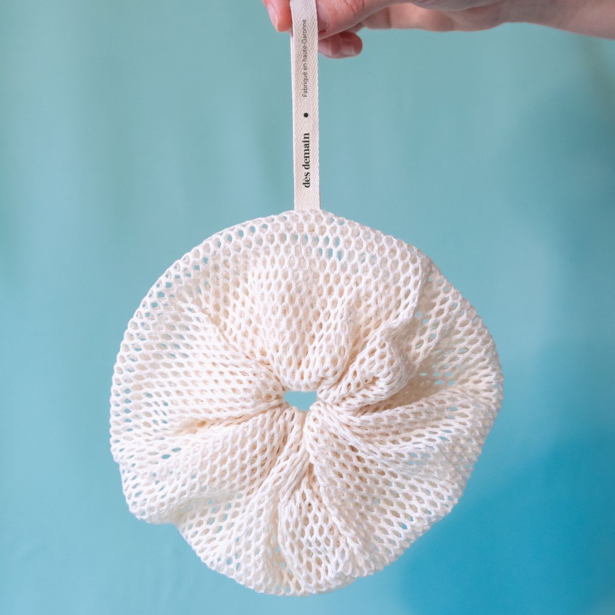 fleur de couche moussante et exfoliante soin du corps coton bio gots des demain