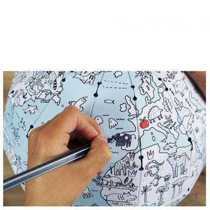 Coloriage planete Terre à colorier - kit créatif Pirouette Cacahouete