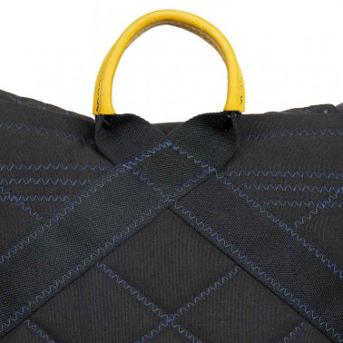 Sac à dos Dinghy Noir et cuir moutarde